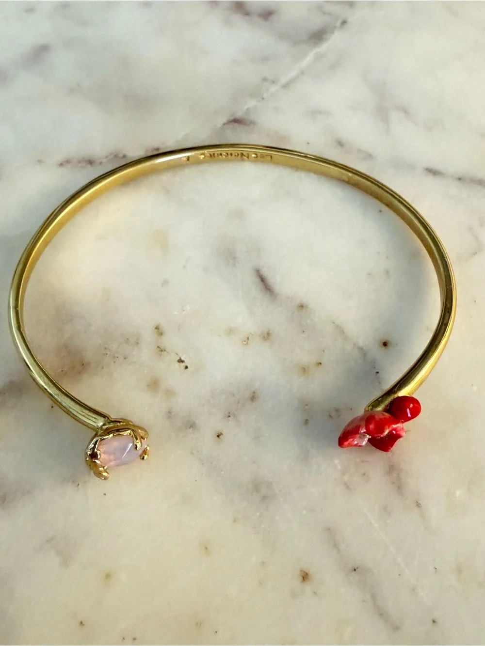 Vintage Les Néréides Paris Poppy Crystal Bracelet